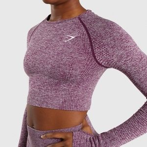 Gymshark Long Sleeve Cropped Workout Top